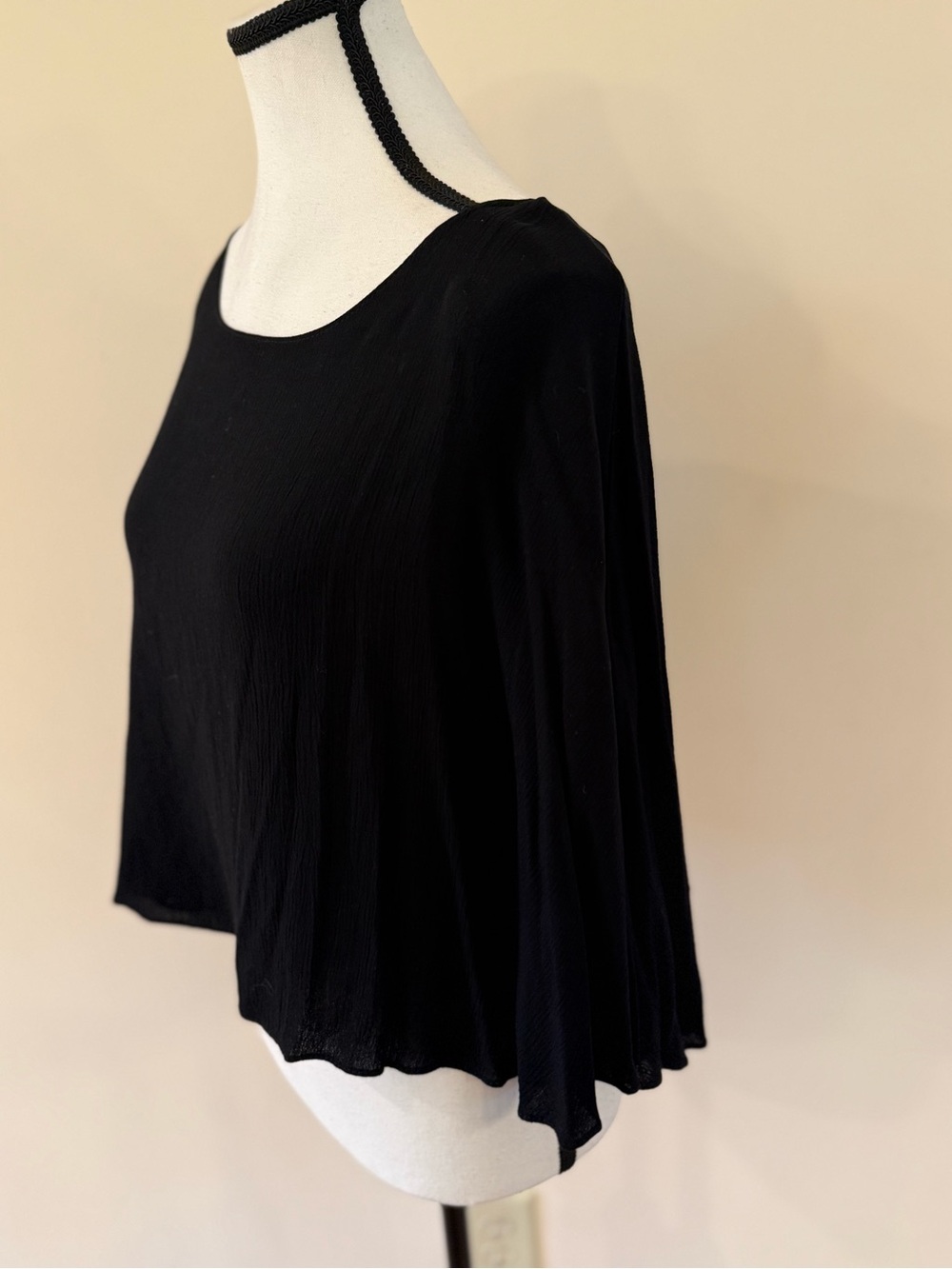 NYMPHE Black Women's Tank Top - Classic Crew Neck size Small - Picture 4 of 7